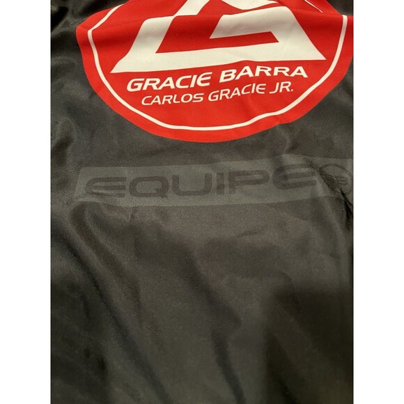 Gracie Barra Rash Guard Black Belt Shiny Compression Size Medium - Picture 9 of 10